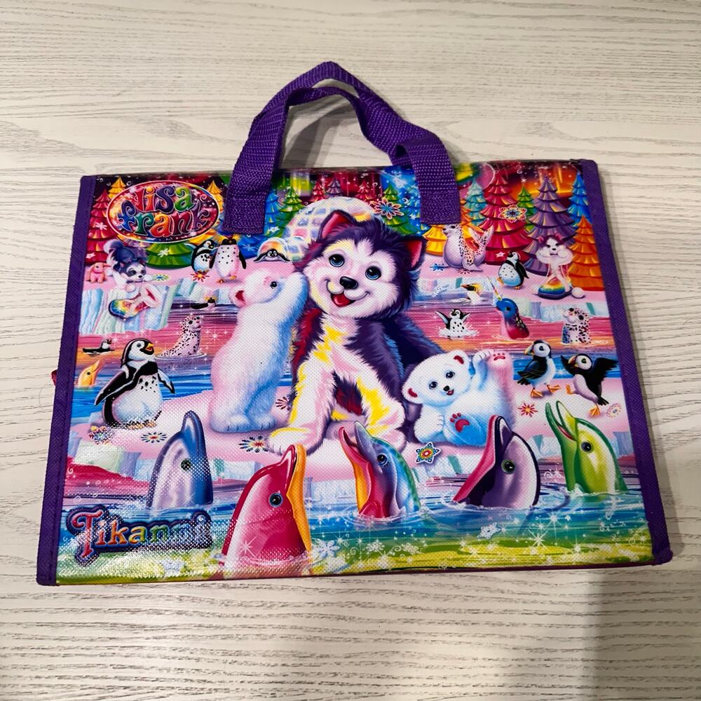 Lisa Frank Vinyl Portfolio Case Dog Cats